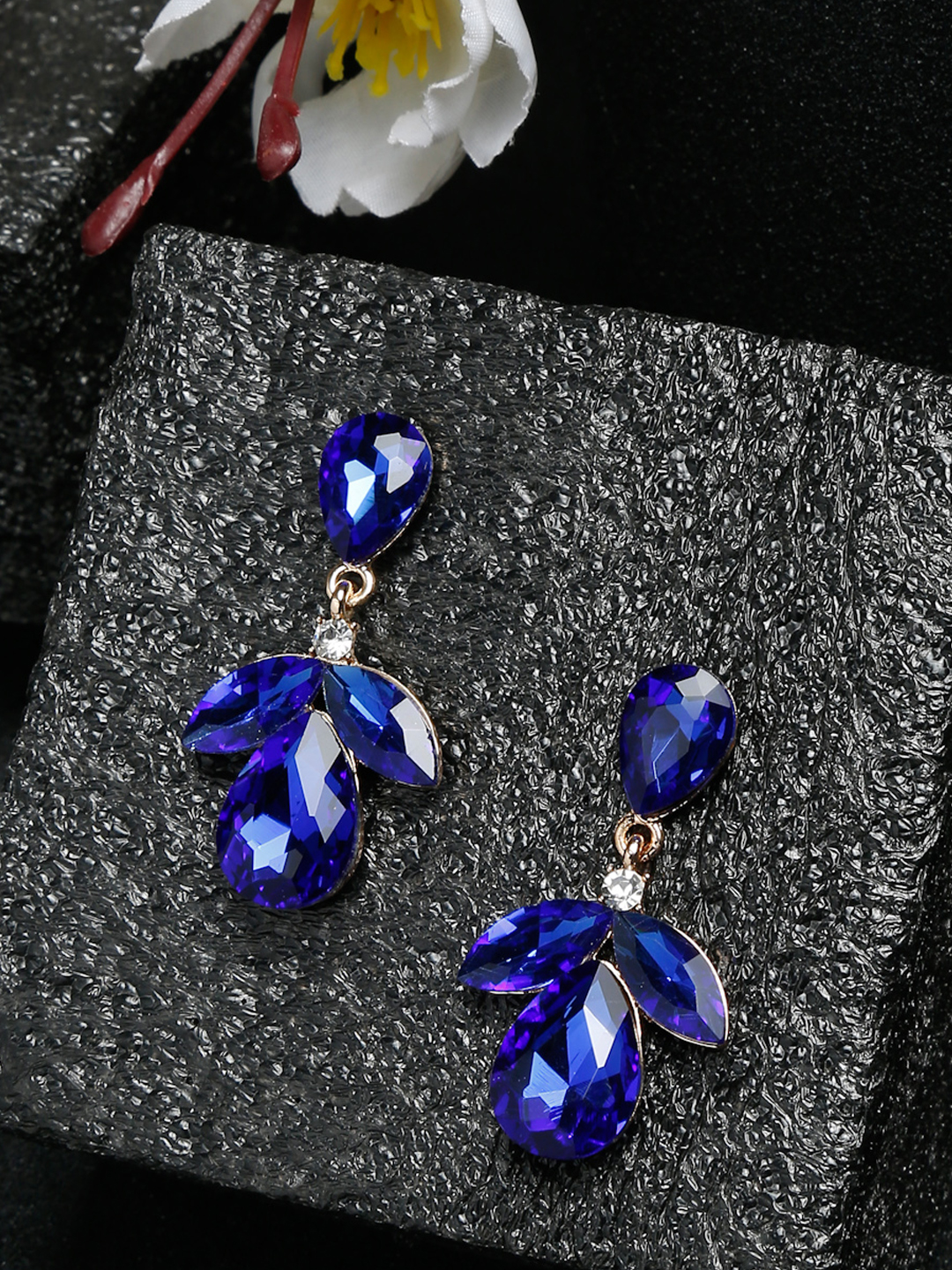 YouBella Jewellery Celebrity Inspired Drop Earrings for Girls and Women (Blue) (YBEAR_33349)